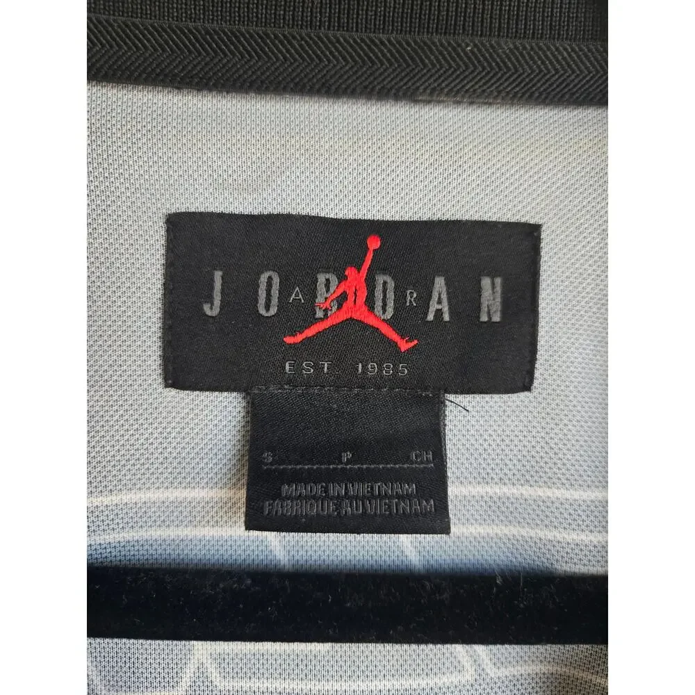 Jordan Flight‎ Printed Long Sleeve Jersey Shirt Black Gray Graphic Size S